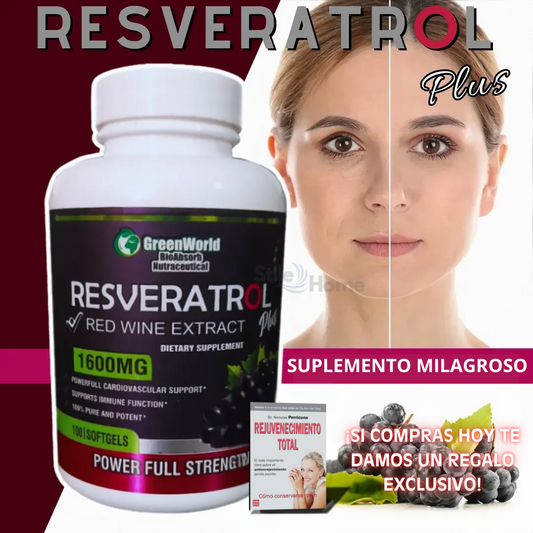 RESVERATROL PLUS™ EL MEJOR REJUVENECEDOR NATURAL + REGALO (EBOOK)